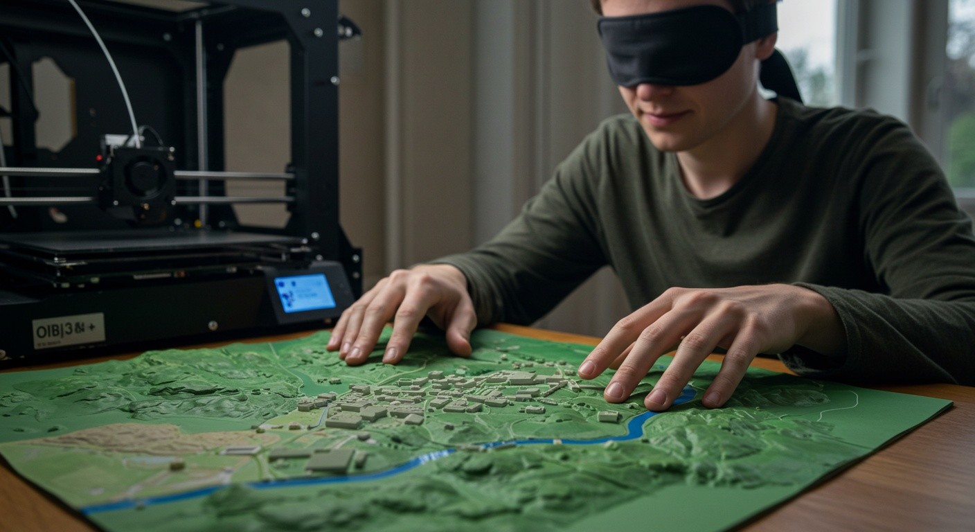 3D печать карт для незрячих 3D карта для незрячих путешественников